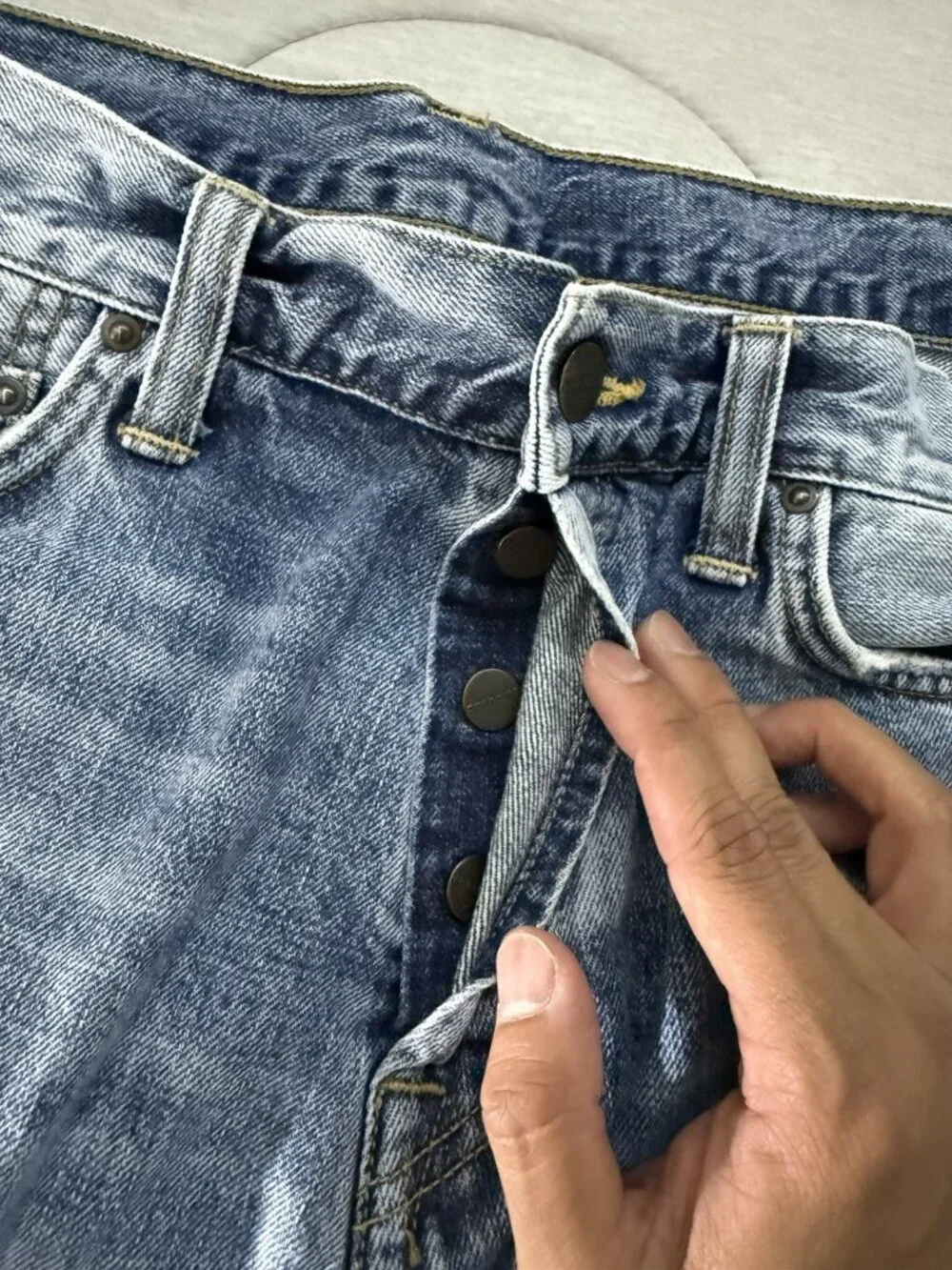 VTG Carhartt WIP Klondike Pant Men’s Blue Denim Jeans Size 32x32